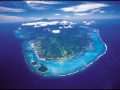 Vue aérienne de l'île de Moorea dans l'archipel de la Société