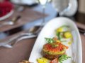 FOOD SHOT - FOOD SHOT - Kanifushi Tuna Tartar with salmon caviar and green papaya salad
